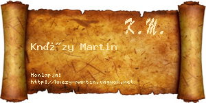 Knézy Martin névjegykártya