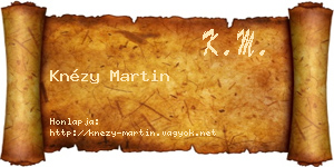 Knézy Martin névjegykártya